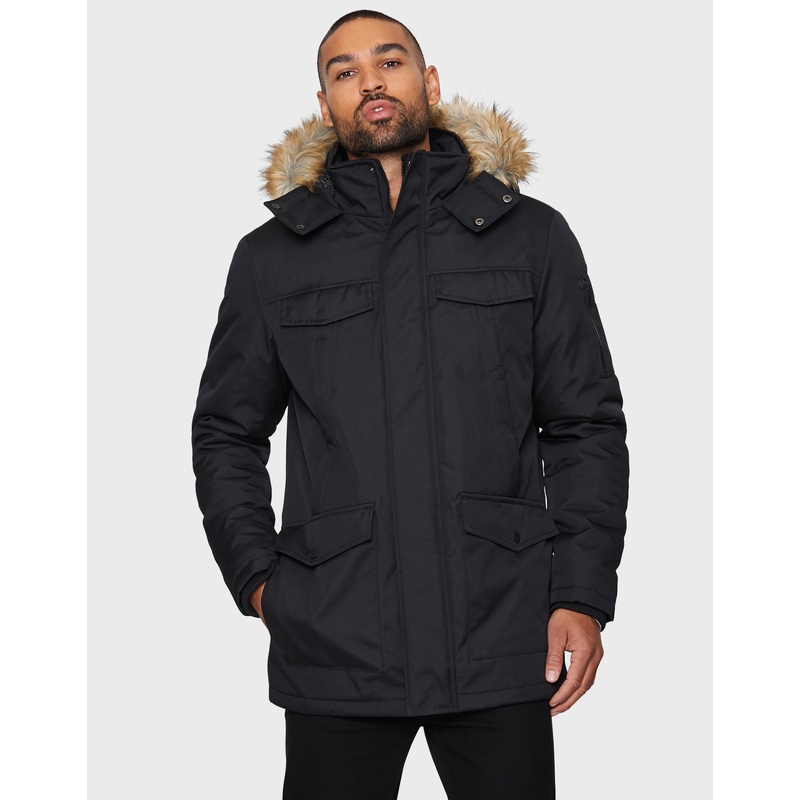 Black Parka Jacket Black S