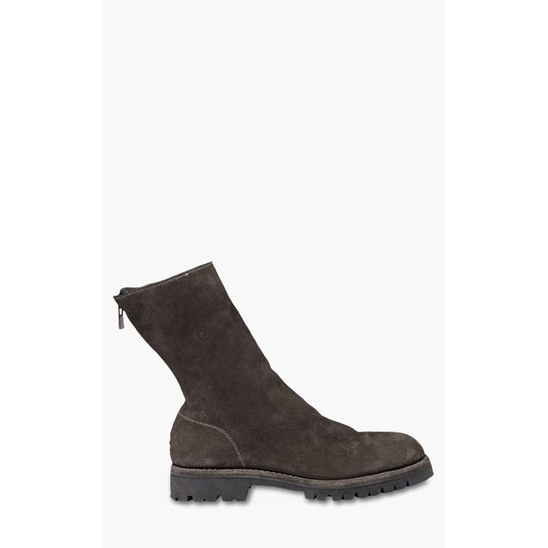 Guidi 788V Back Zip High Boot Calf Reverse Charcoal Brown 40