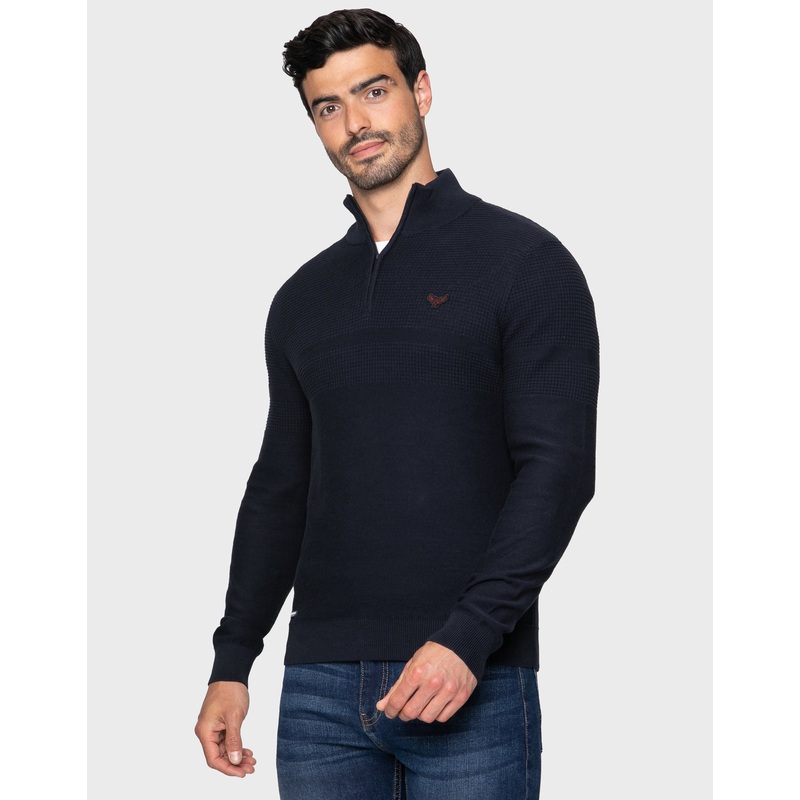 Navy Quarter Zip Jumper Navy S