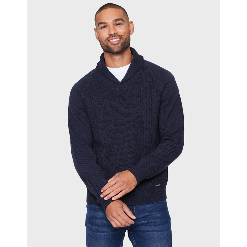 Navy Shawl Jumper Navy S