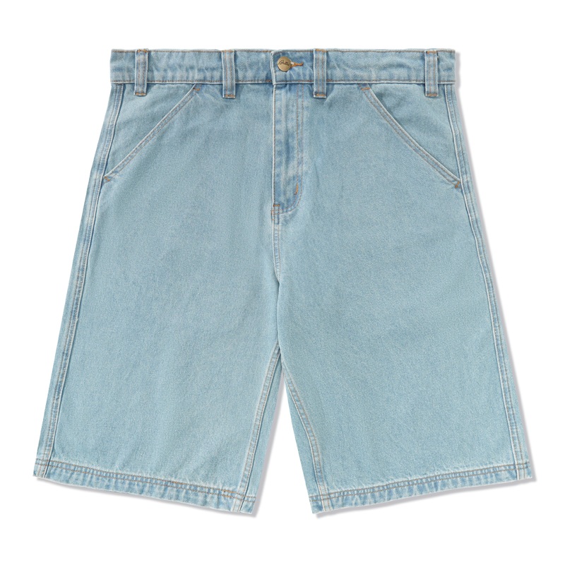 Work Shorts, Distress Washed Indigo 28″