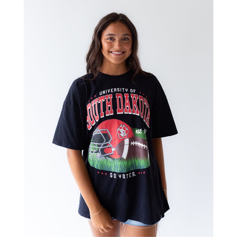 2025 Gameday Social Black Football Tee SM