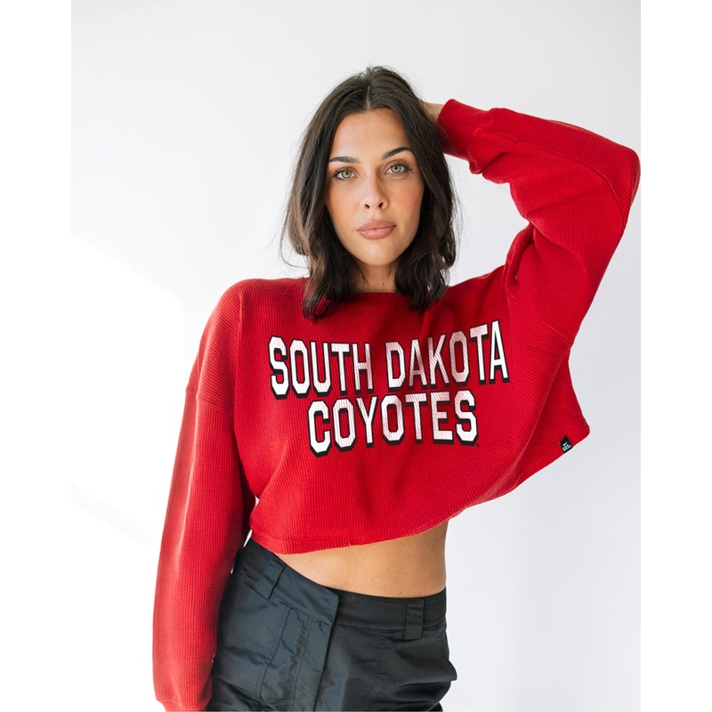 2025 Gameday Social Red Cropped Corded Crew SM