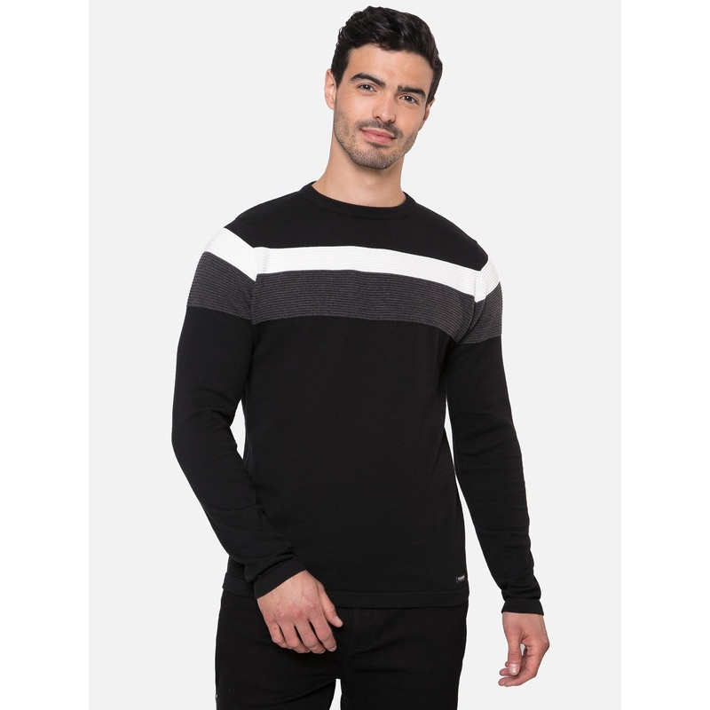 Black Colourblock Jumper Black S