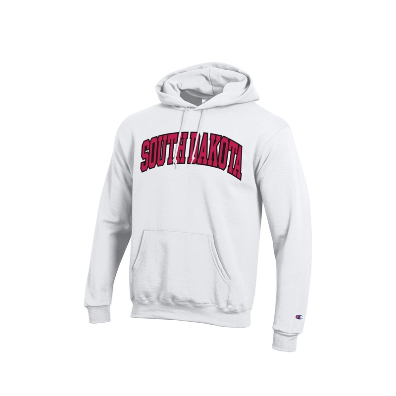 Champion Hoodies with South Dakota Tackle Twill Red SM