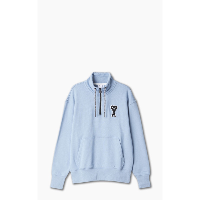 Puma x AMI Half-Zip Sweatshirt Faded Denim XS