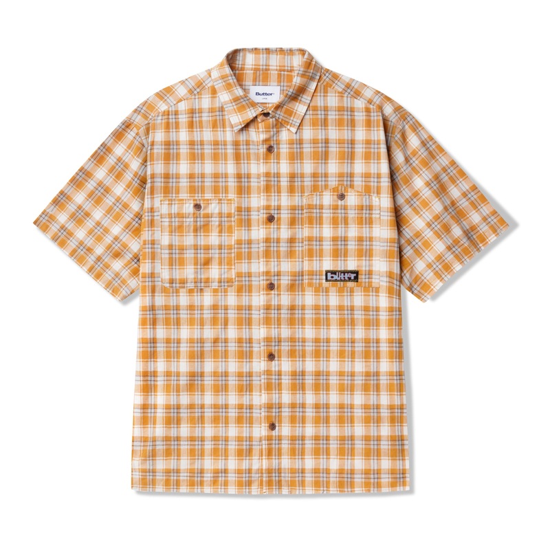 Asymmetrical S/S Shirt, Mustard S