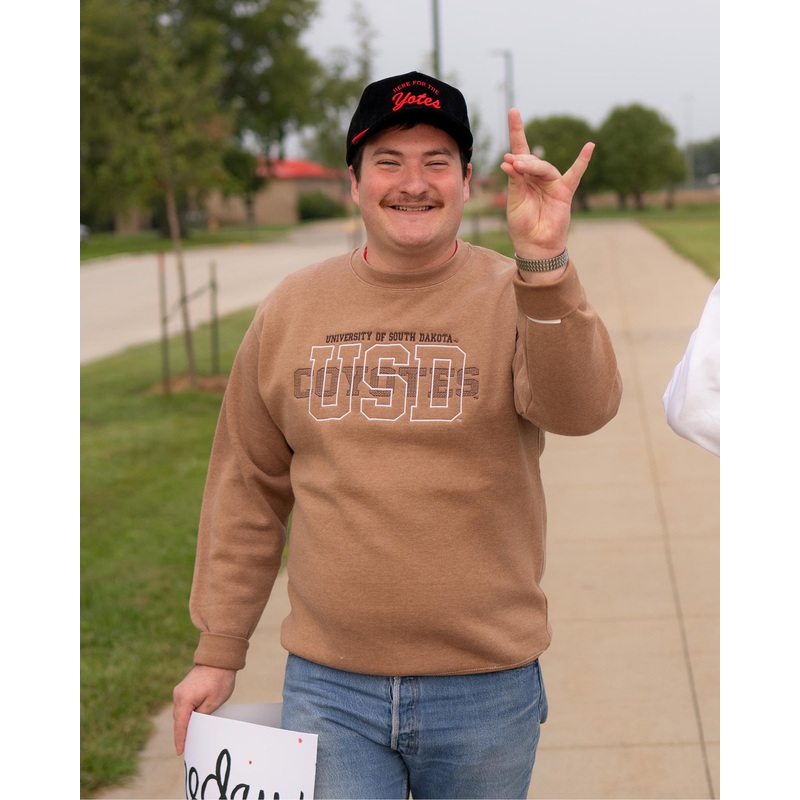 CI Sport Hazelnut Crew with Embroidered USD Coyotes SM