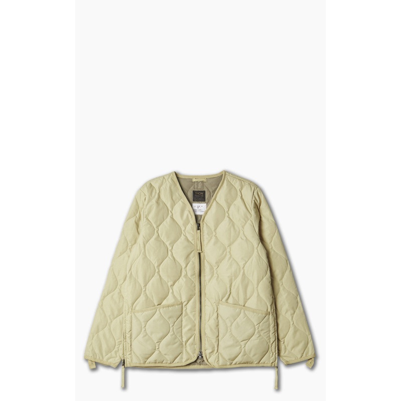 Taion Military Zip V-Neck Jacket Cream S