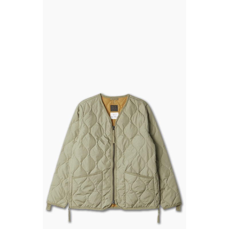 Taion Military Zip V-Neck Jacket Light Mocha S