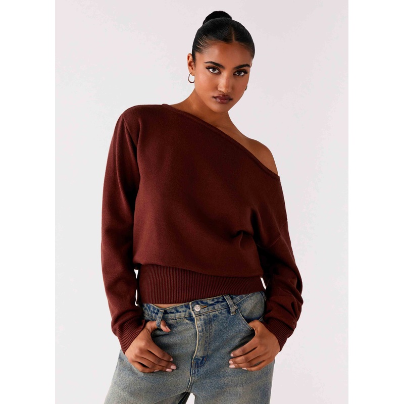 Jaelin Asymmetric Top – Chocolate Chocolate XXS-XS