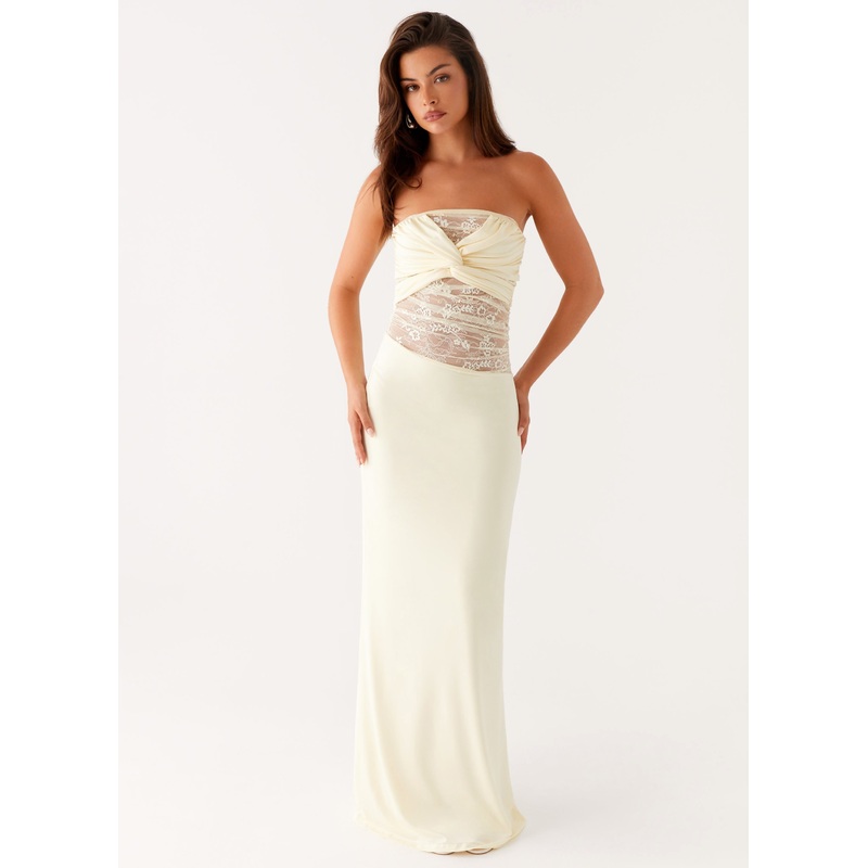 Sweet Energy Strapless Maxi Dress – Yellow Yellow US 0