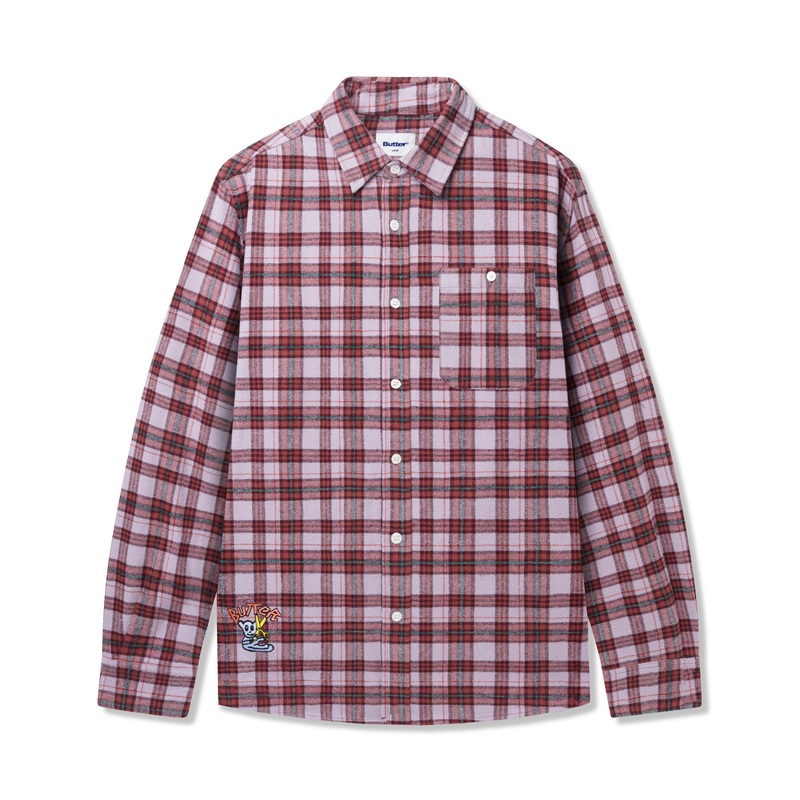 Bear Flannel Shirt, Berry S