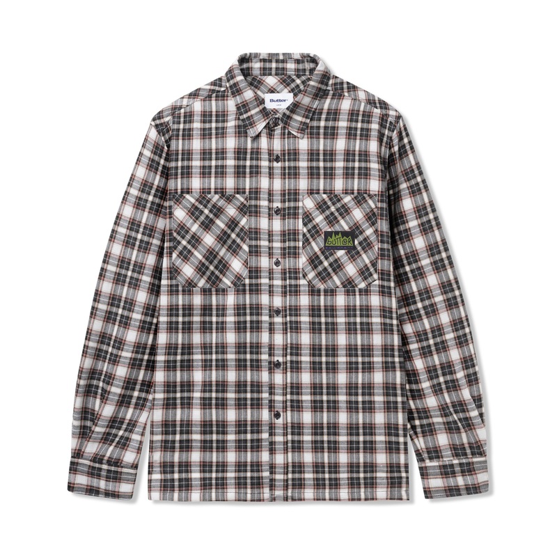 Equipment Plaid Shirt, Charcoal S