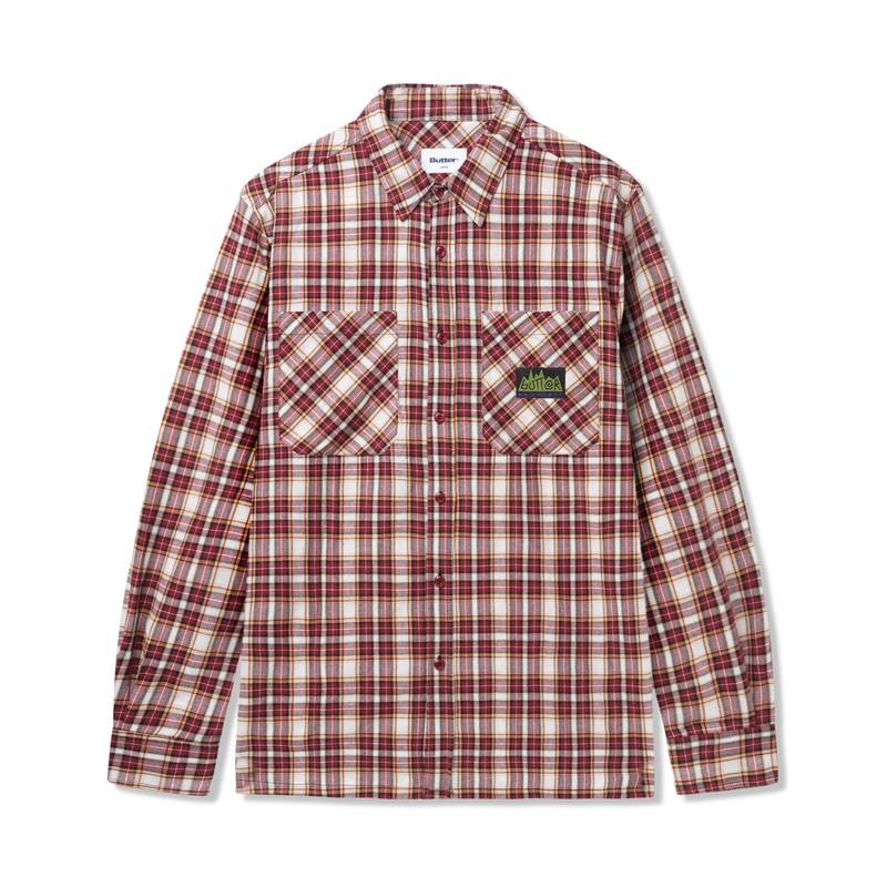 Equipment Plaid Shirt, Dark Red S