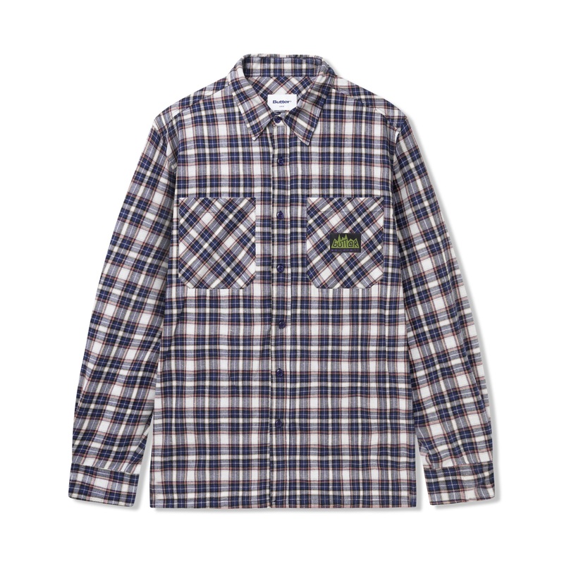 Equipment Plaid Shirt, Navy S
