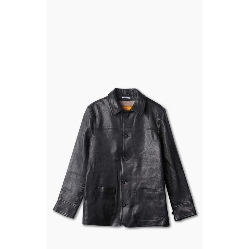 Shangri-La Heritage Enzo Car Coat Leather Black S