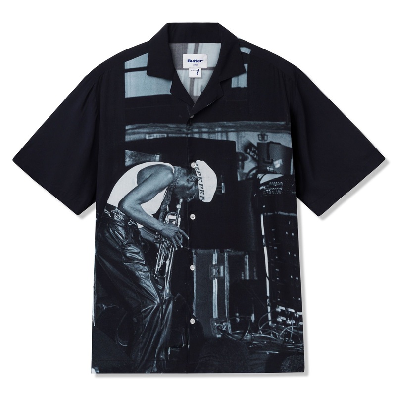 Savoy Rayon S/S Shirt, Black S