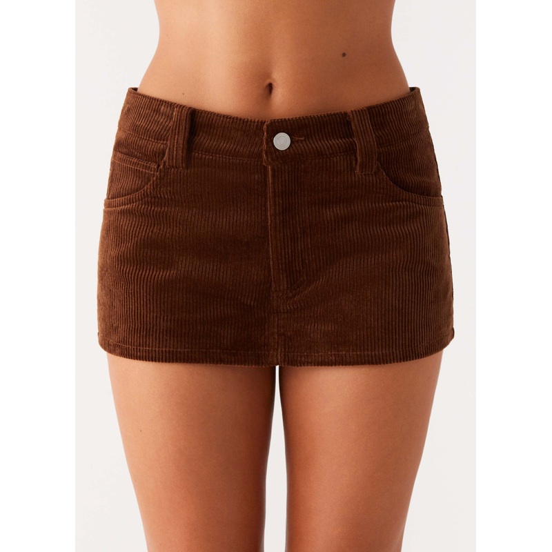 Tropics Low Rise Cord Mini Skort – Walnut Walnut US 0