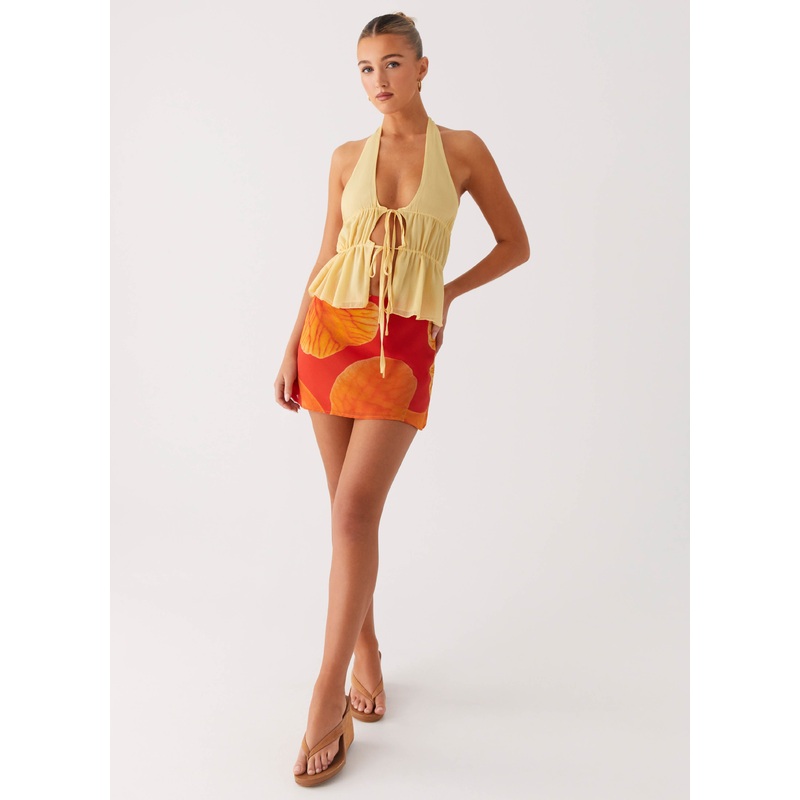 Breezy Palms Mini Skirt – Serene Orange Serene Orange US 0