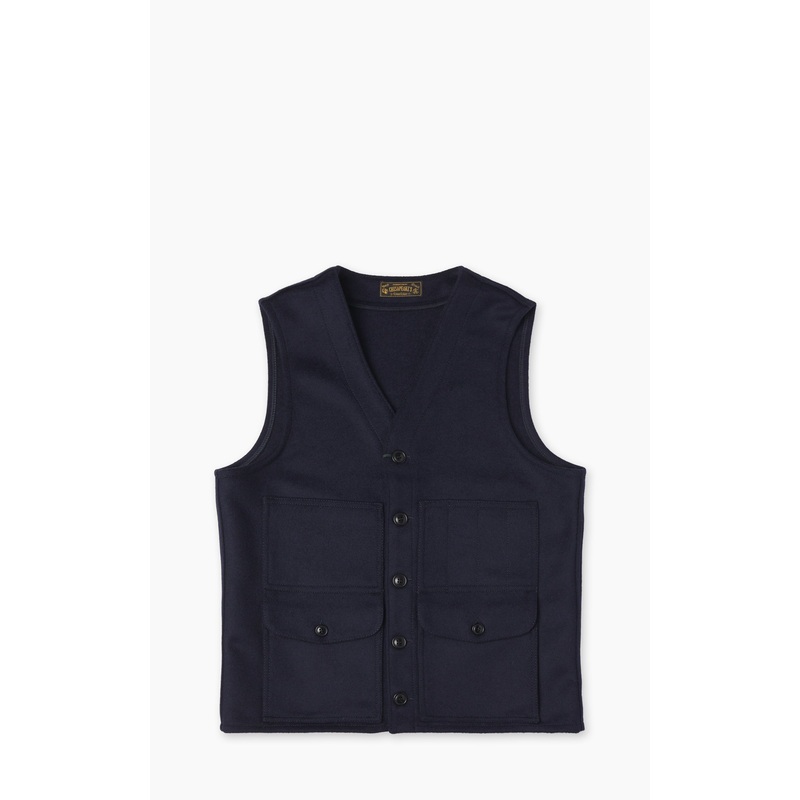 Chesapeake’s Oregon Heavyweight Wool Vest Navy Blue M