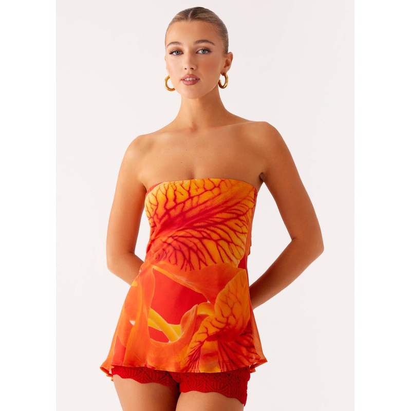 Over The Horizon Asymetrical Top – Serene Orange Serene Orange US 0