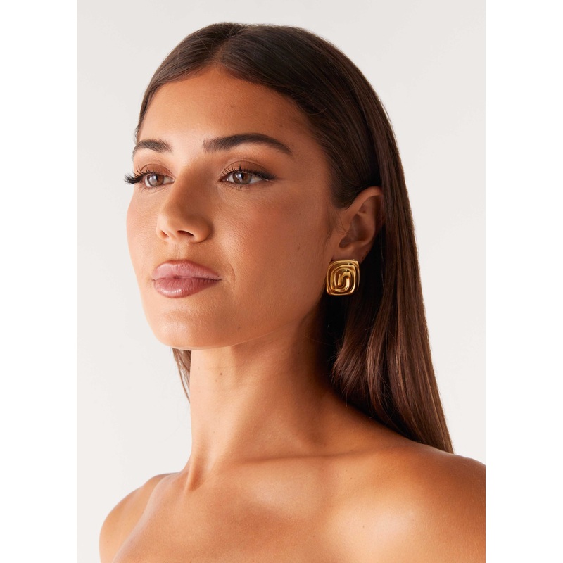 Bowie Earrings – Gold Gold One Size