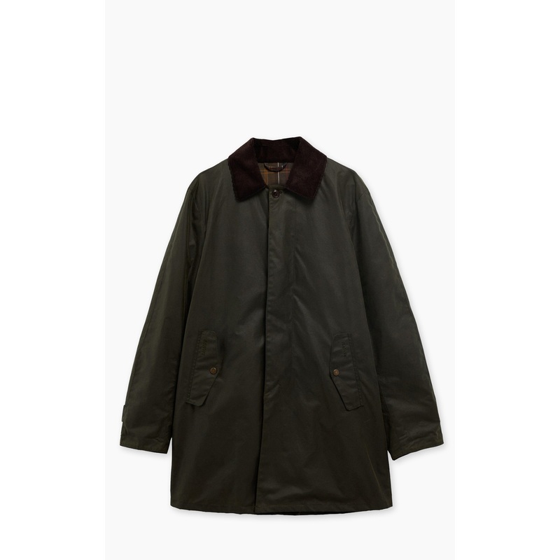 Barbour x Baracuta Car Coat Tyne Waxed Archive Olive S
