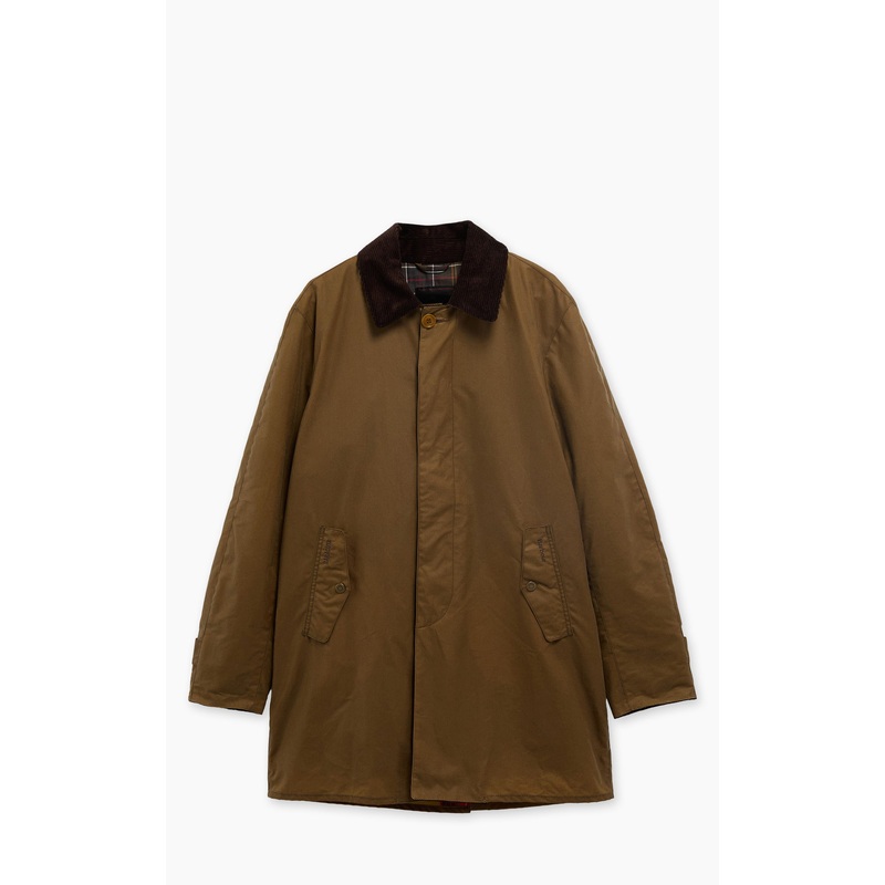 Barbour x Baracuta Car Coat Tyne Waxed Sandstone S