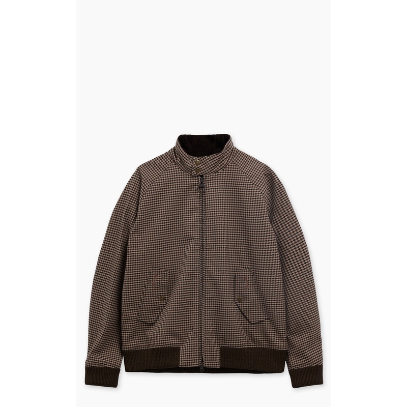 Barbour x Baracuta Jacket Porton Showerproof Brown Houndstooth S