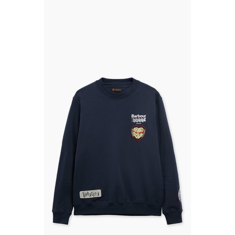 Barbour x Baracuta Sweatshirt Northern Navy S
