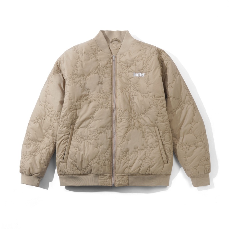 Wired Bomber Jacket, Khaki S