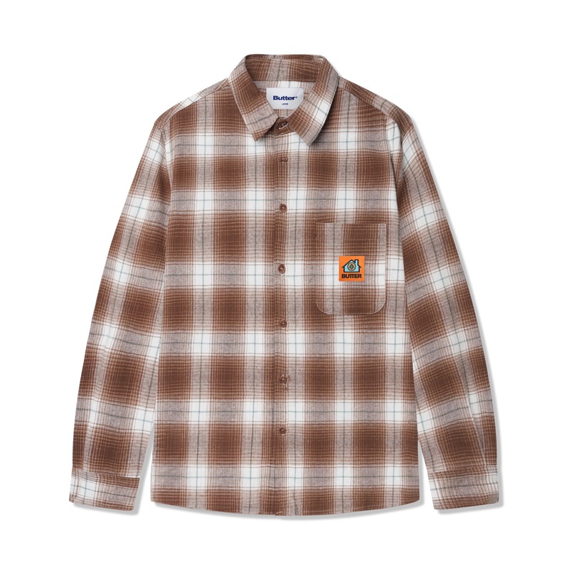 Appliance Plaid Shirt, White / Bark S