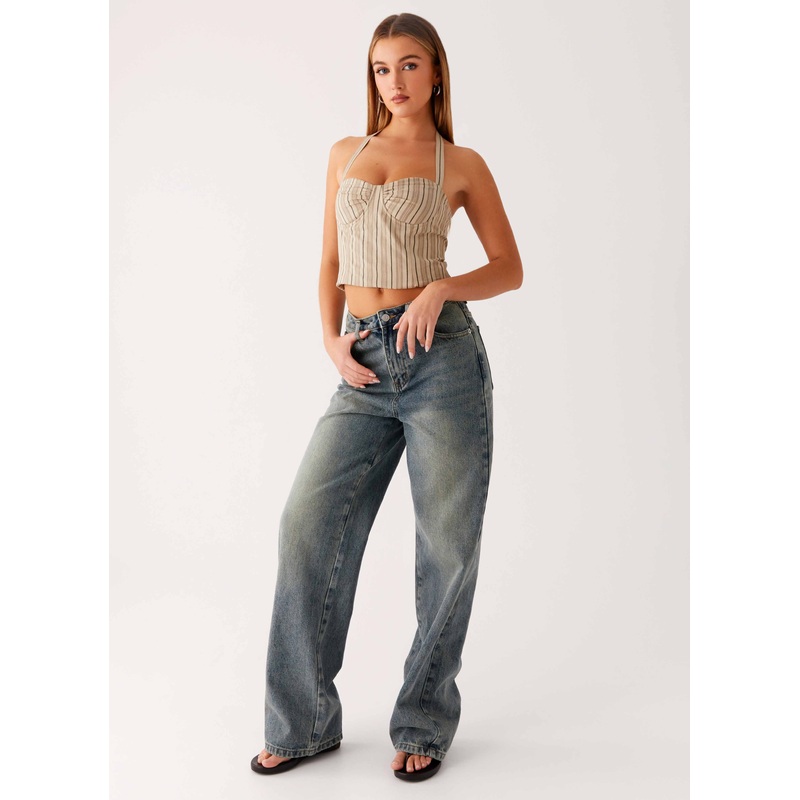 Back Again Straight Leg Denim Jeans – Dirty Wash Dirty Wash US 0