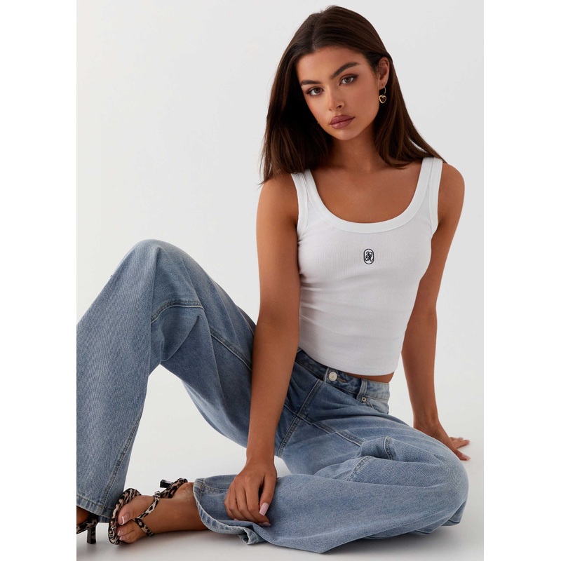 Signature Tank Top – Plain White Plain White US 0