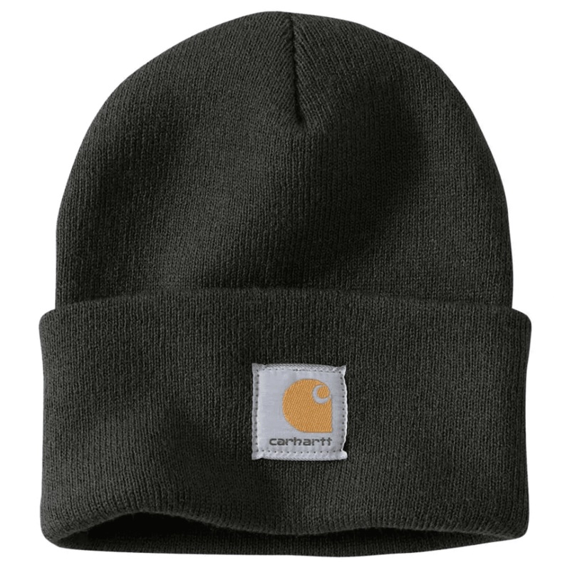 Carhartt A18 Watch Knitted Cuff Beanie Hat BLACK/WHITE One Size