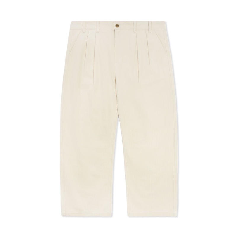 Pleated Trousers, Bone 28″