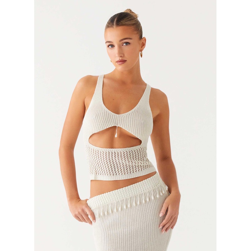 Basilia Knit Top – Off White Off White XXS-XS