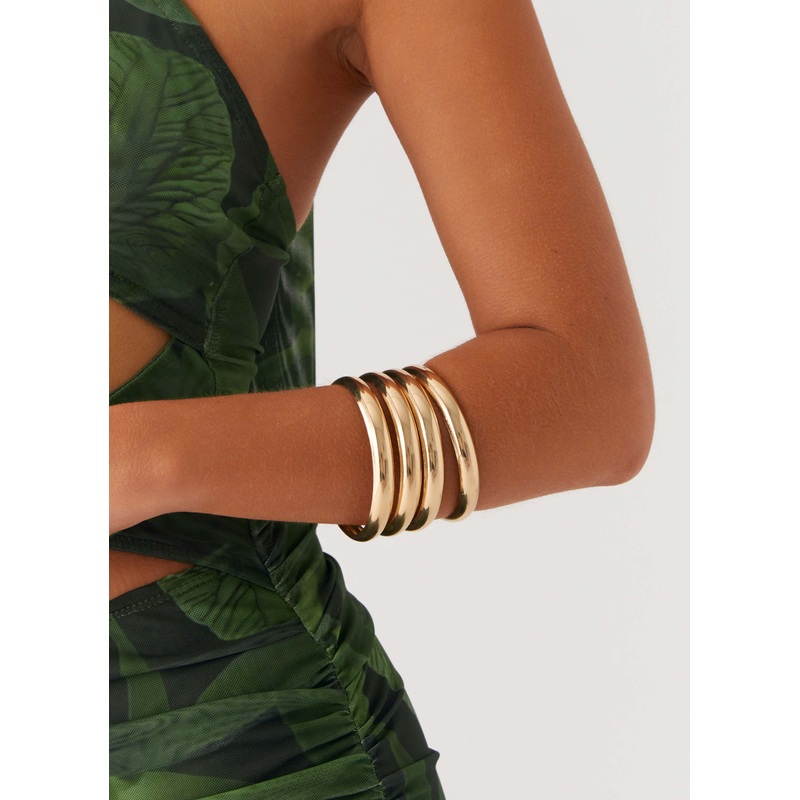 Zayden Bangles – Gold Gold One Size