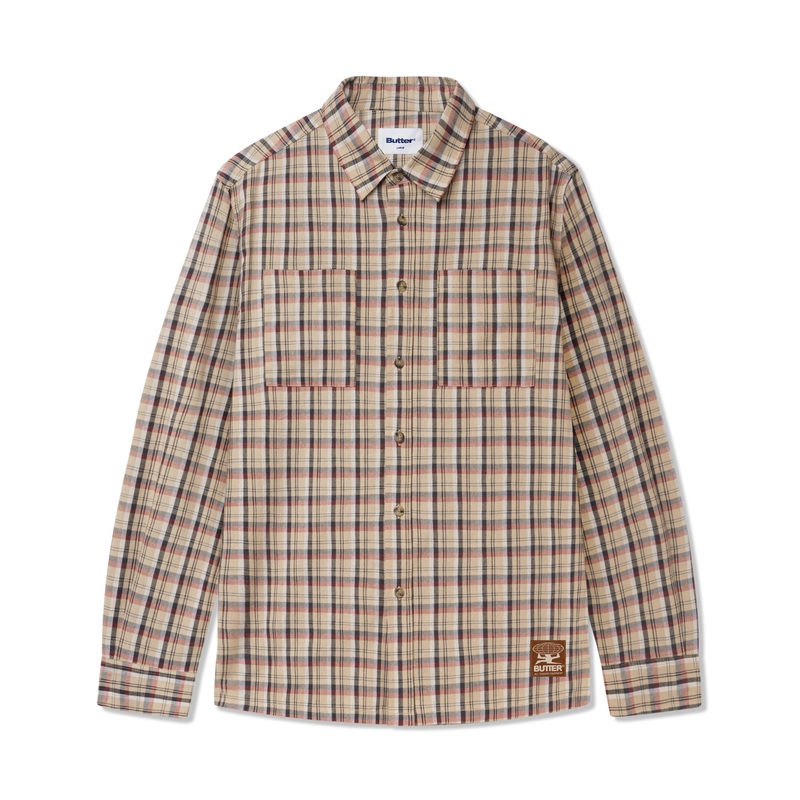 Terrain Plaid Shirt, Sand S