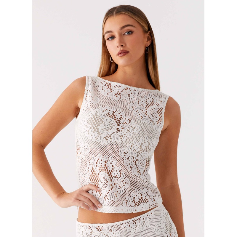 Virelle Lace Top – Ivory Ivory US 0