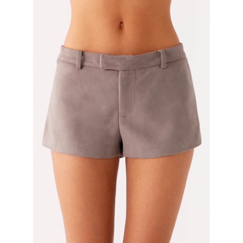 Thats Chill Mini Shorts – Grey Brown US 0