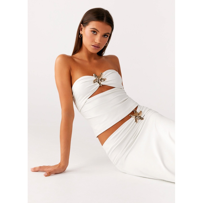 Shoreline Glow Strapless Top – Off White Off White US 0