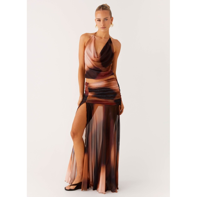 Stargazer Mesh Maxi Skirt – Black Gradient Black Gradient US 0