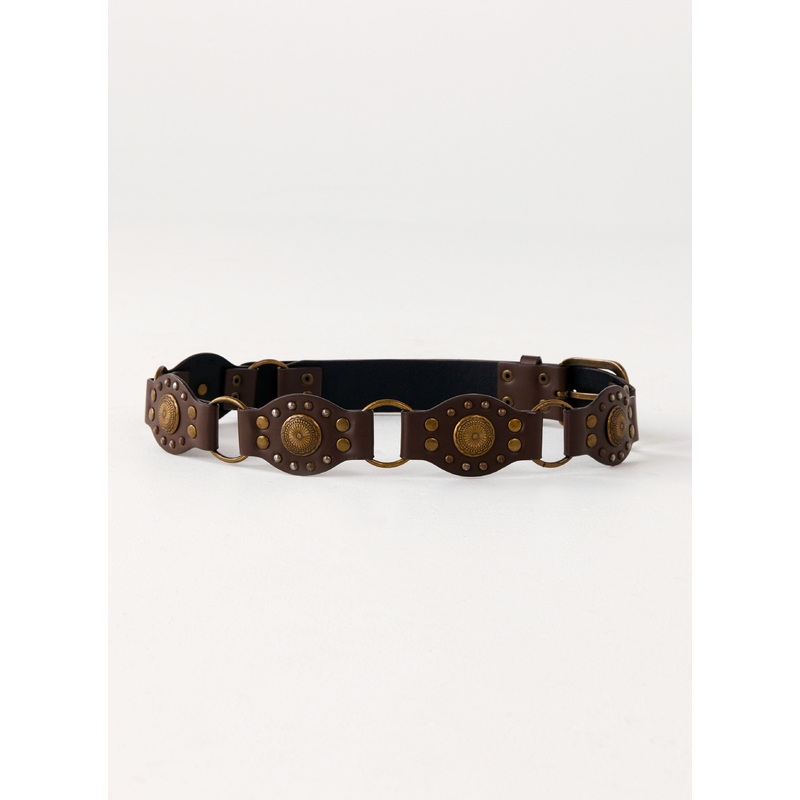 Laina Ring Belt – Brown Brown One Size