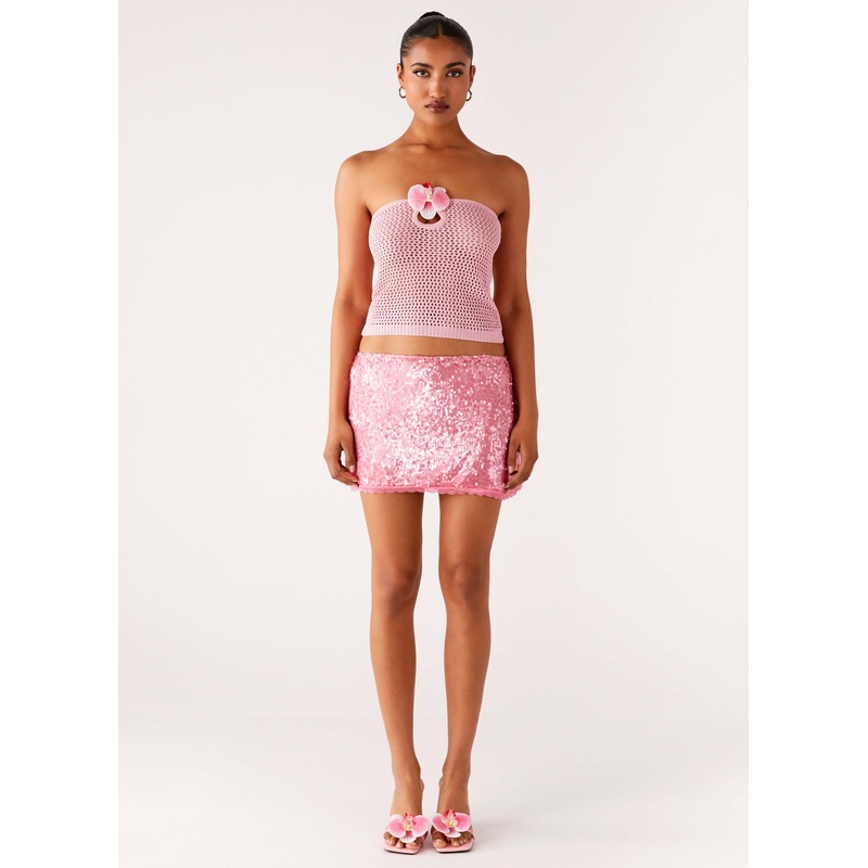 Palila Sequin Mini Skirt – Pink Pink US 0