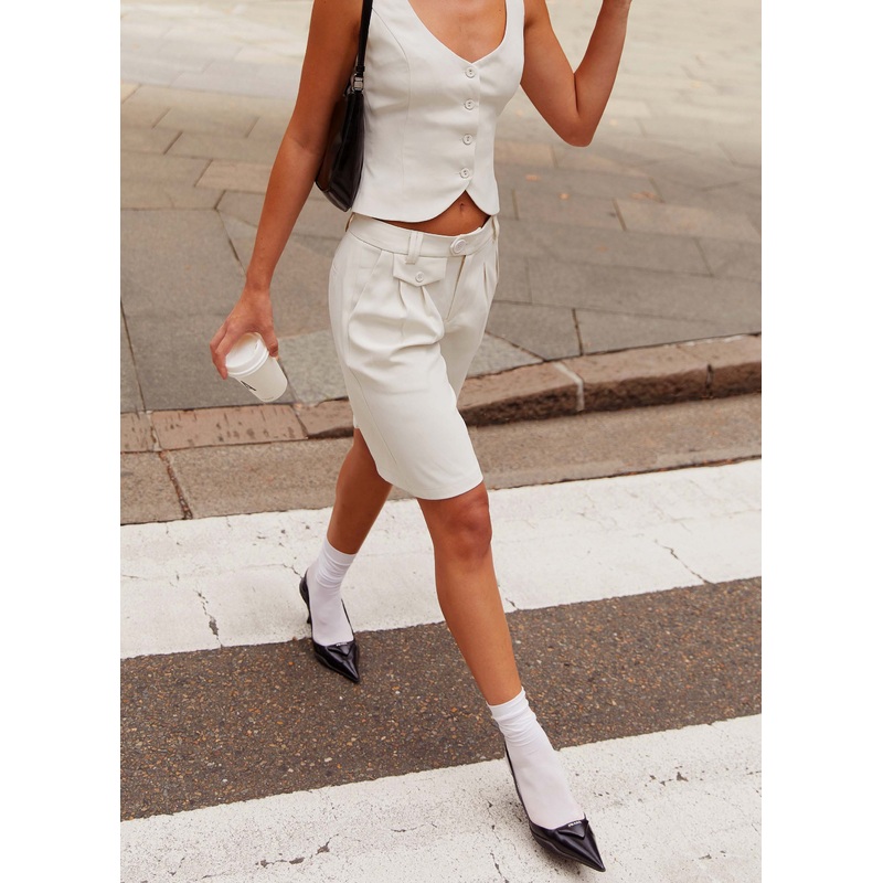 Tammy Suiting Jorts – Ivory Ivory US 0