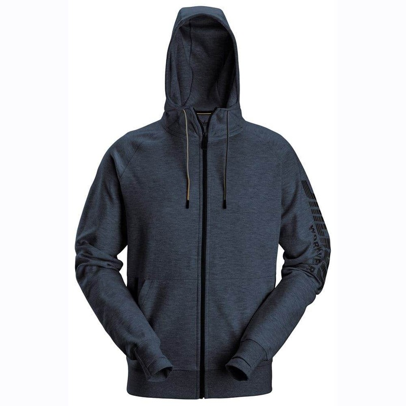 Snickers 2895 Logo Full-Zip Hoodie Sweatshirt Black XS