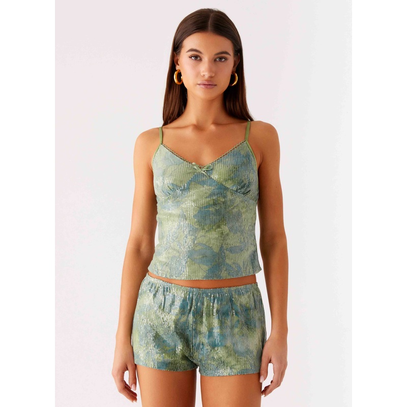 Ajean Sequin Cami Top – Lime Blood Lime Blood US 0