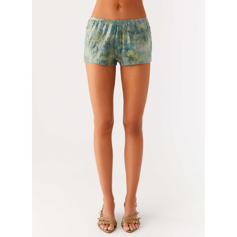 Ajean Sequin Mini Shorts – Lime Blood Lime Blood US 0
